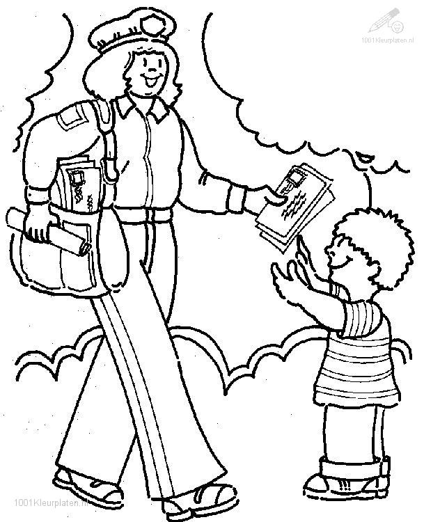 Coloring page: Postman (Jobs) #94912 - Free Printable Coloring Pages
