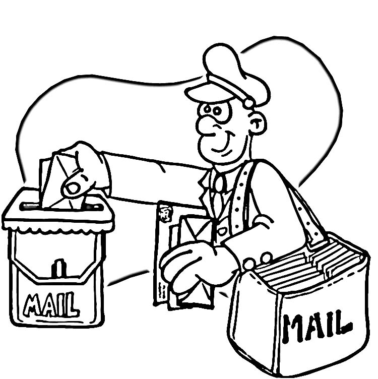 Coloring page: Postman (Jobs) #94916 - Free Printable Coloring Pages