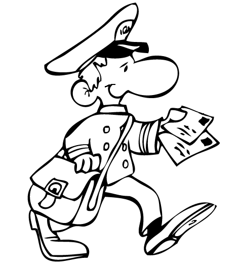 Coloring page: Postman (Jobs) #94917 - Free Printable Coloring Pages