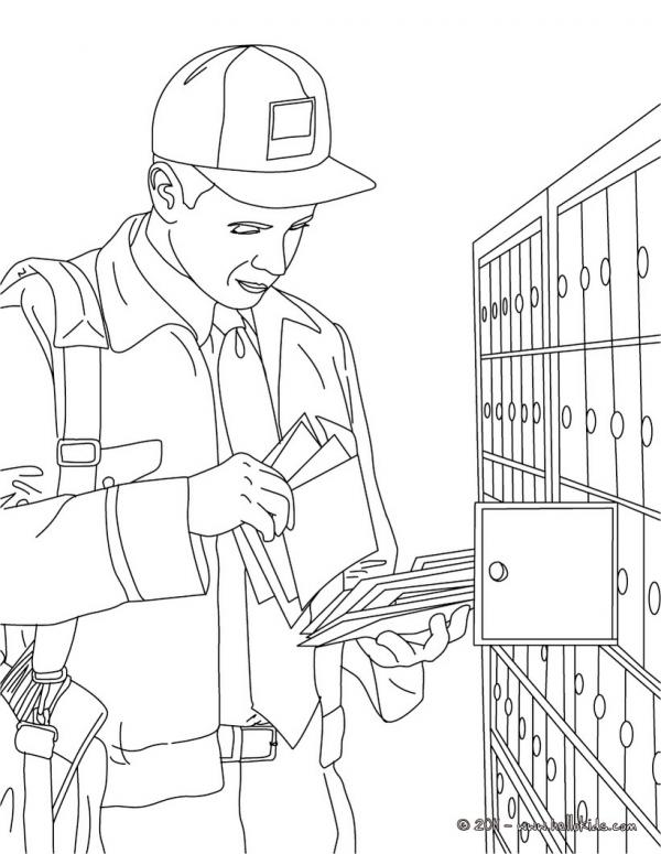 Coloring page: Postman (Jobs) #94959 - Free Printable Coloring Pages