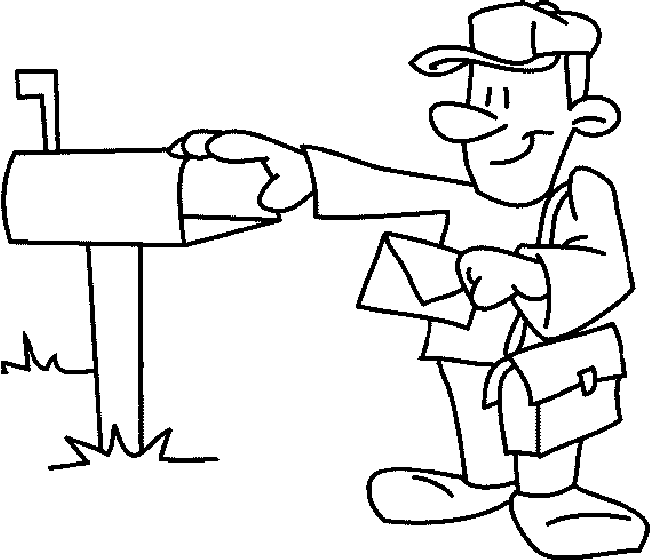 mail carrier coloring sheet