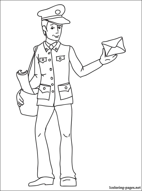 Coloring page: Postman (Jobs) #94963 - Free Printable Coloring Pages