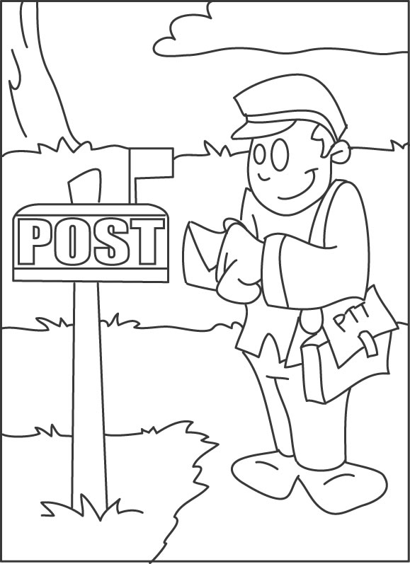 Coloring page: Postman (Jobs) #94966 - Free Printable Coloring Pages