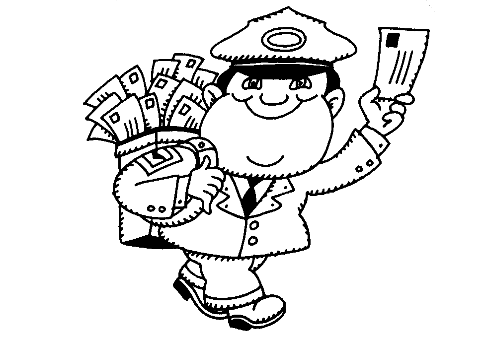 Coloring page: Postman (Jobs) #94972 - Free Printable Coloring Pages