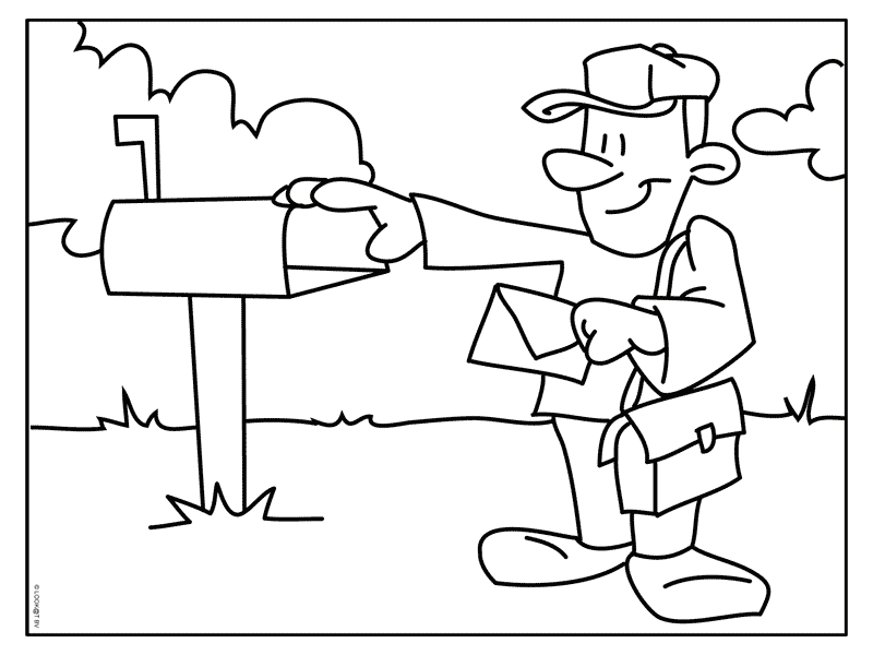 Coloring page: Postman (Jobs) #94976 - Free Printable Coloring Pages
