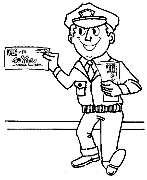 Coloring page: Postman (Jobs) #95001 - Free Printable Coloring Pages