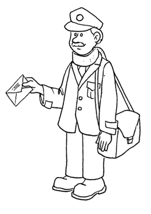 Coloring page: Postman (Jobs) #95027 - Free Printable Coloring Pages