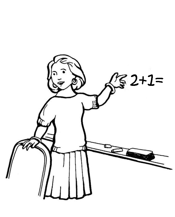 Coloring page: Teacher (Jobs) #94223 - Free Printable Coloring Pages