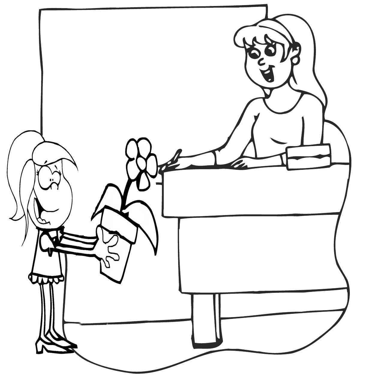 Coloring page: Teacher (Jobs) #94334 - Free Printable Coloring Pages