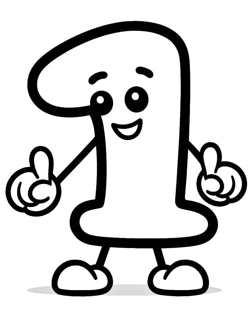 Free printable Number 1 coloring page #221284 from Learning and Education collection Free printable Number 1 coloring page #221284 from Learning and Education collection
