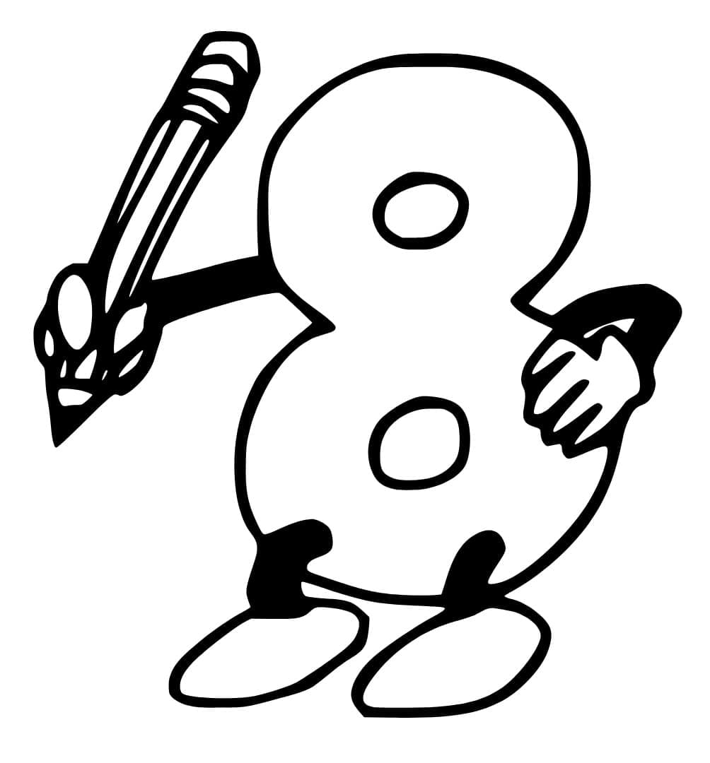Free printable Number 8 coloring page #221458 from Learning and Education collection Free printable Number 8 coloring page #221458 from Learning and Education collection
