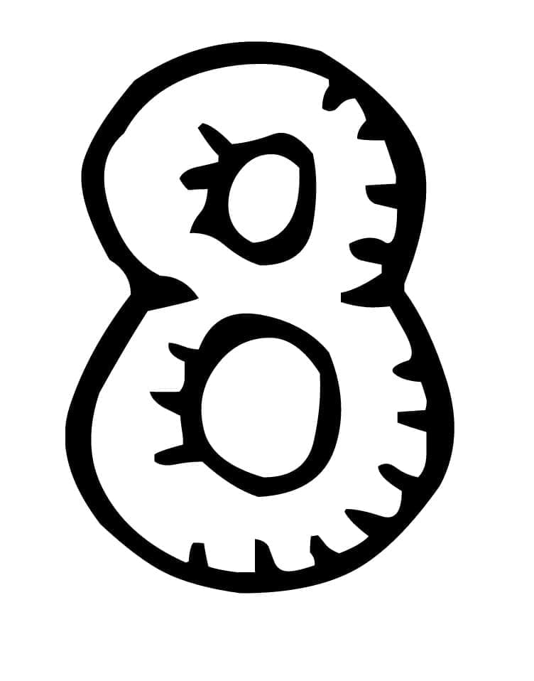Free printable Number 8 coloring page #221465 from Learning and Education collection Free printable Number 8 coloring page #221465 from Learning and Education collection