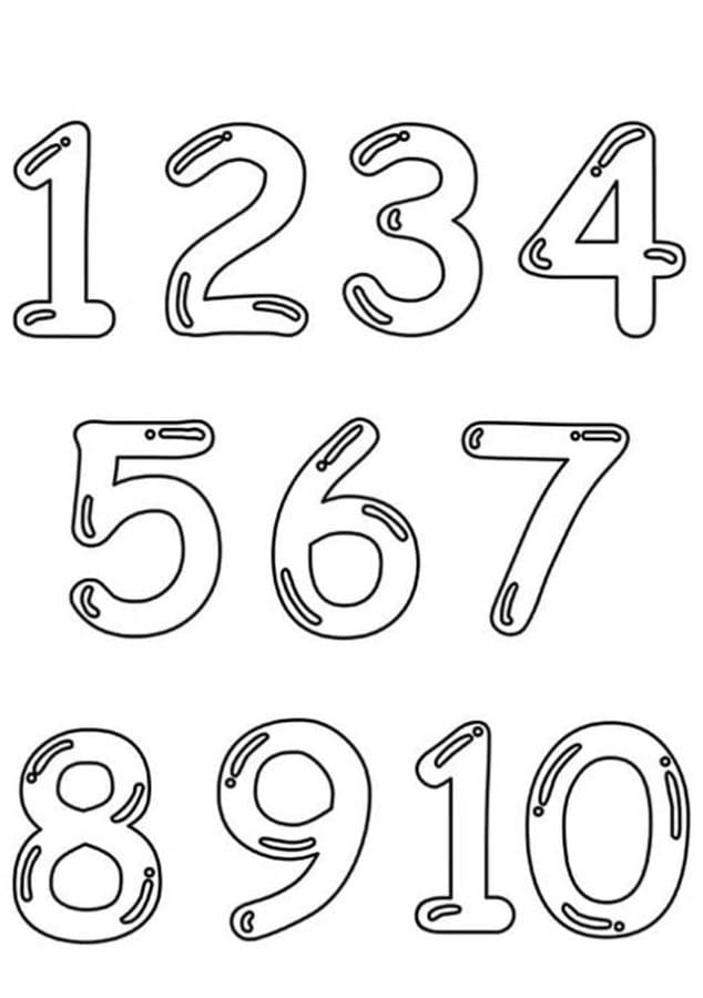 Free printable Number coloring page #192706 from Learning and Education collection Free printable Number coloring page #192706 from Learning and Education collection