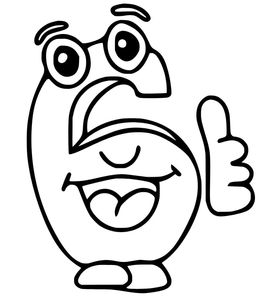 Free printable Number 6 coloring page #221413 from Learning and Education collection Free printable Number 6 coloring page #221413 from Learning and Education collection