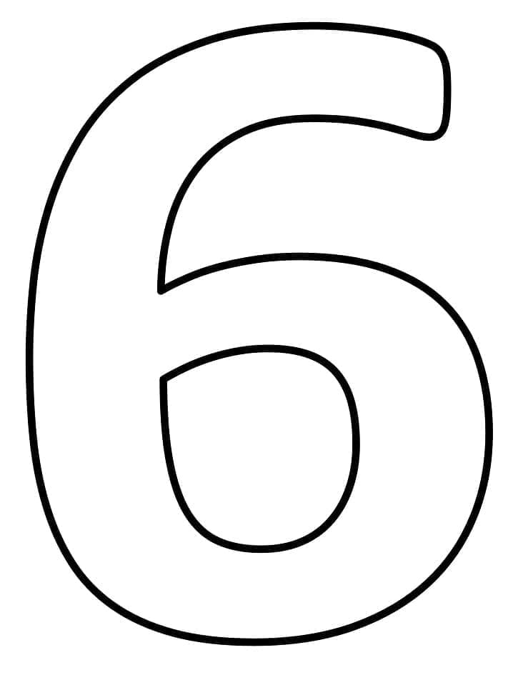 Free printable Number 6 coloring page #221416 from Learning and Education collection Free printable Number 6 coloring page #221416 from Learning and Education collection