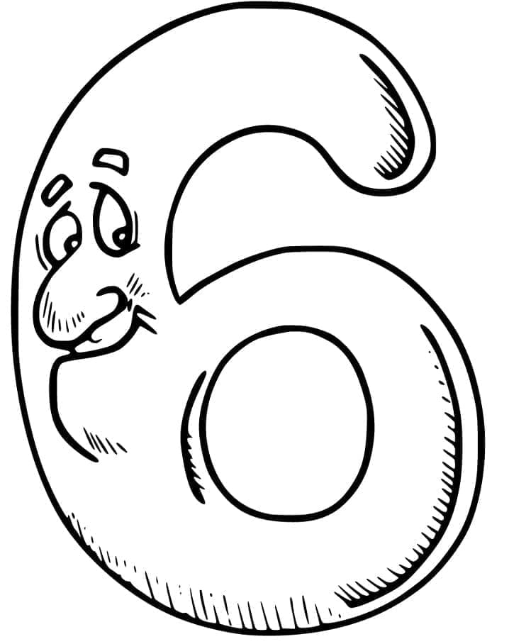 Free printable Number 6 coloring page #221417 from Learning and Education collection Free printable Number 6 coloring page #221417 from Learning and Education collection