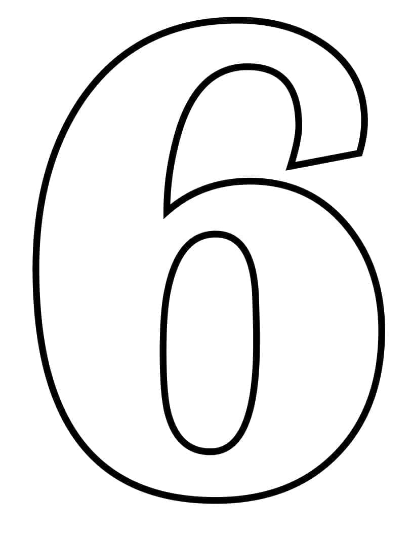 Free printable Number 6 coloring page #221418 from Learning and Education collection Free printable Number 6 coloring page #221418 from Learning and Education collection