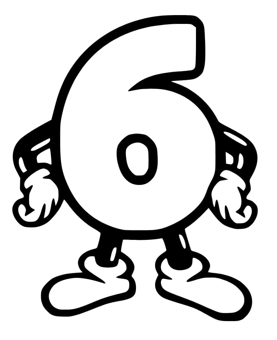 Free printable Number 6 coloring page #221420 from Learning and Education collection Free printable Number 6 coloring page #221420 from Learning and Education collection