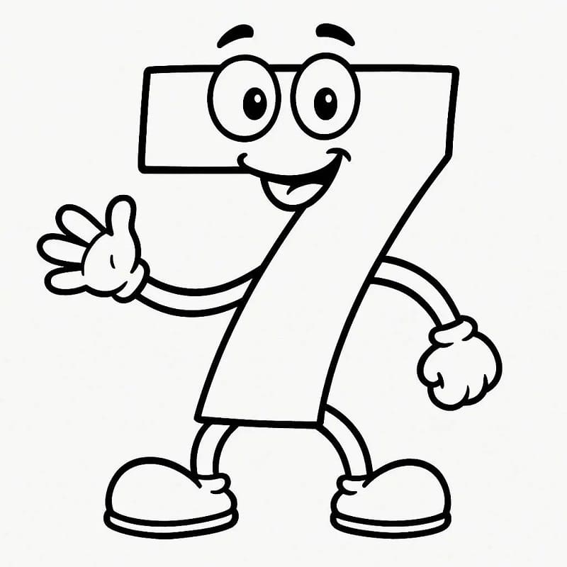 Free printable Number 7 coloring page #221428 from Learning and Education collection Free printable Number 7 coloring page #221428 from Learning and Education collection