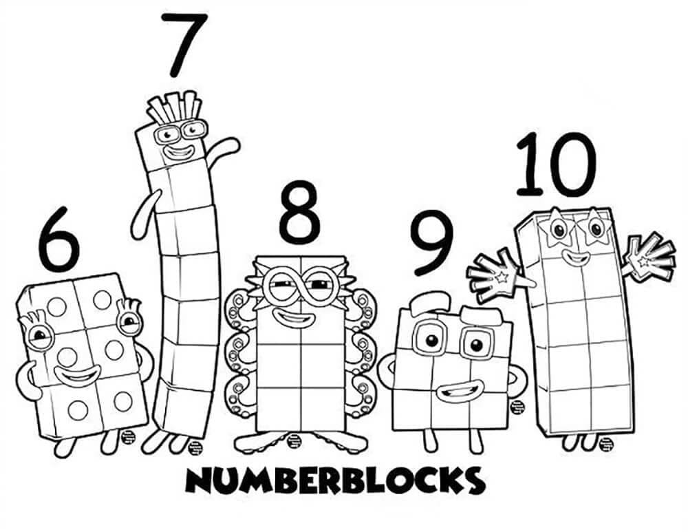Free printable Numberblocks coloring page #186705 from Learning and Education collection Free printable Numberblocks coloring page #186705 from Learning and Education collection