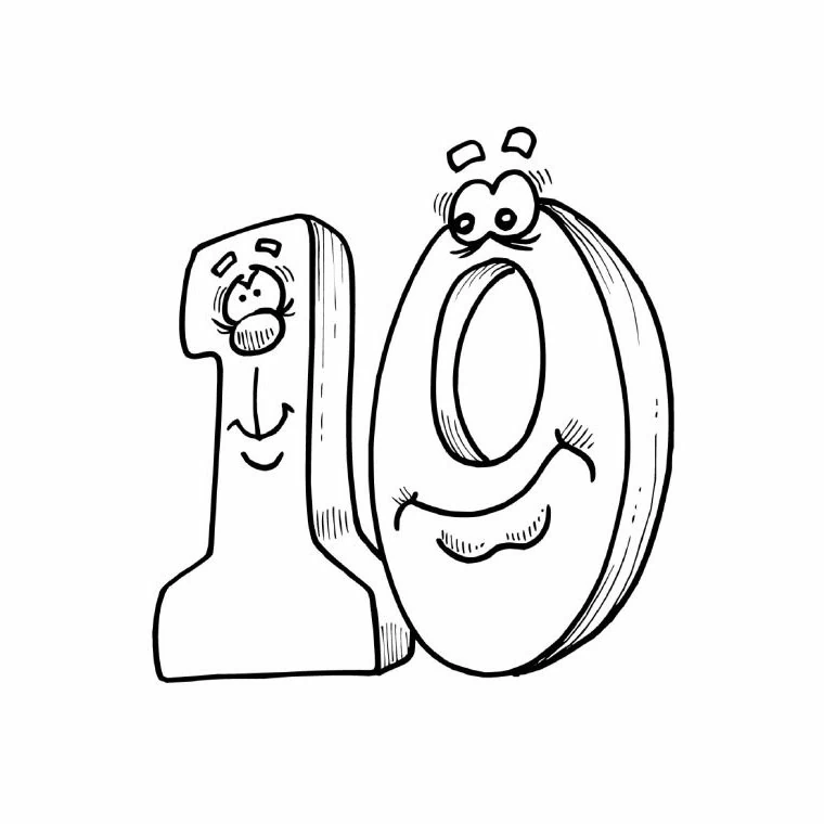 Free printable Numbers coloring page #125160 from Learning and Education collection Free printable Numbers coloring page #125160 from Learning and Education collection