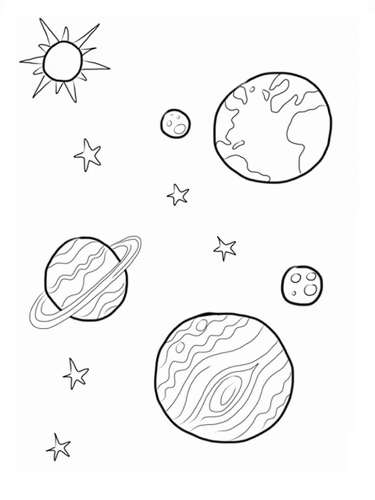 Free printable Planet (Solar System) coloring page #193884 from Learning and Education collection Free printable Planet (Solar System) coloring page #193884 from Learning and Education collection