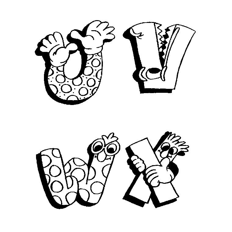 Free printable Alphabet coloring page #124599 from Letters and Alphabet collection Free printable Alphabet coloring page #124599 from Letters and Alphabet collection