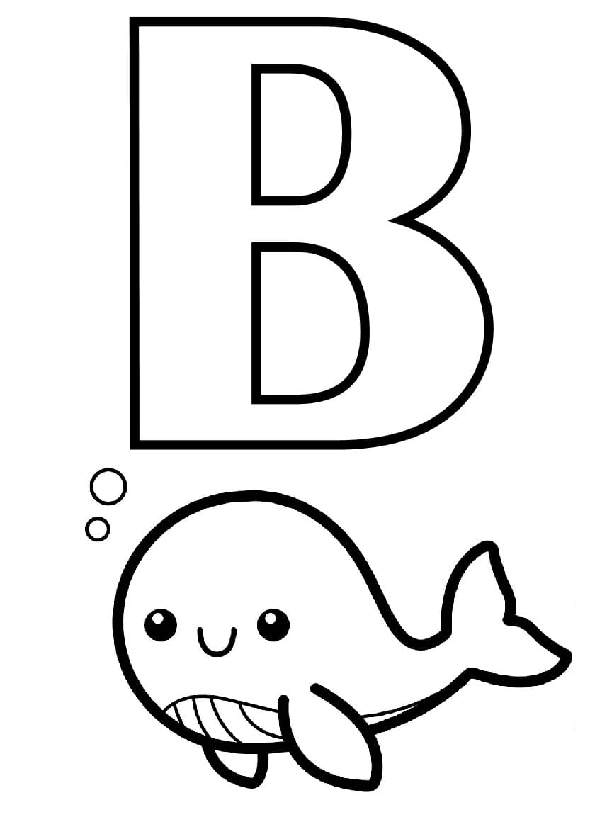 Free printable Letter B coloring page #194553 from Letters and Alphabet collection