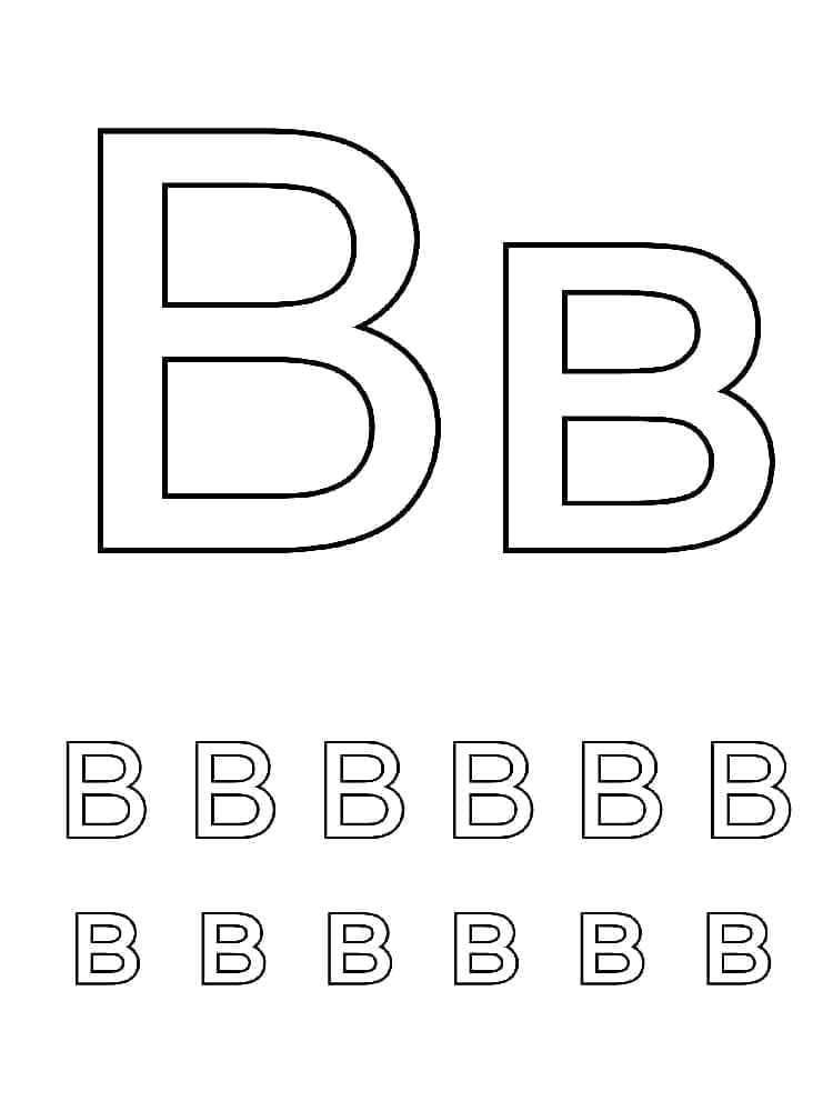 Free printable Letter B coloring page #194564 from Letters and Alphabet collection Free printable Letter B coloring page #194564 from Letters and Alphabet collection