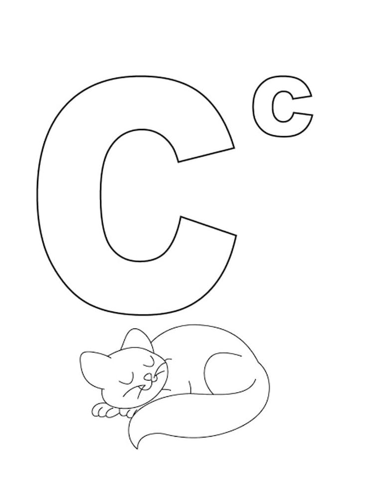 Free printable Letter C coloring page #194569 from Letters and Alphabet collection