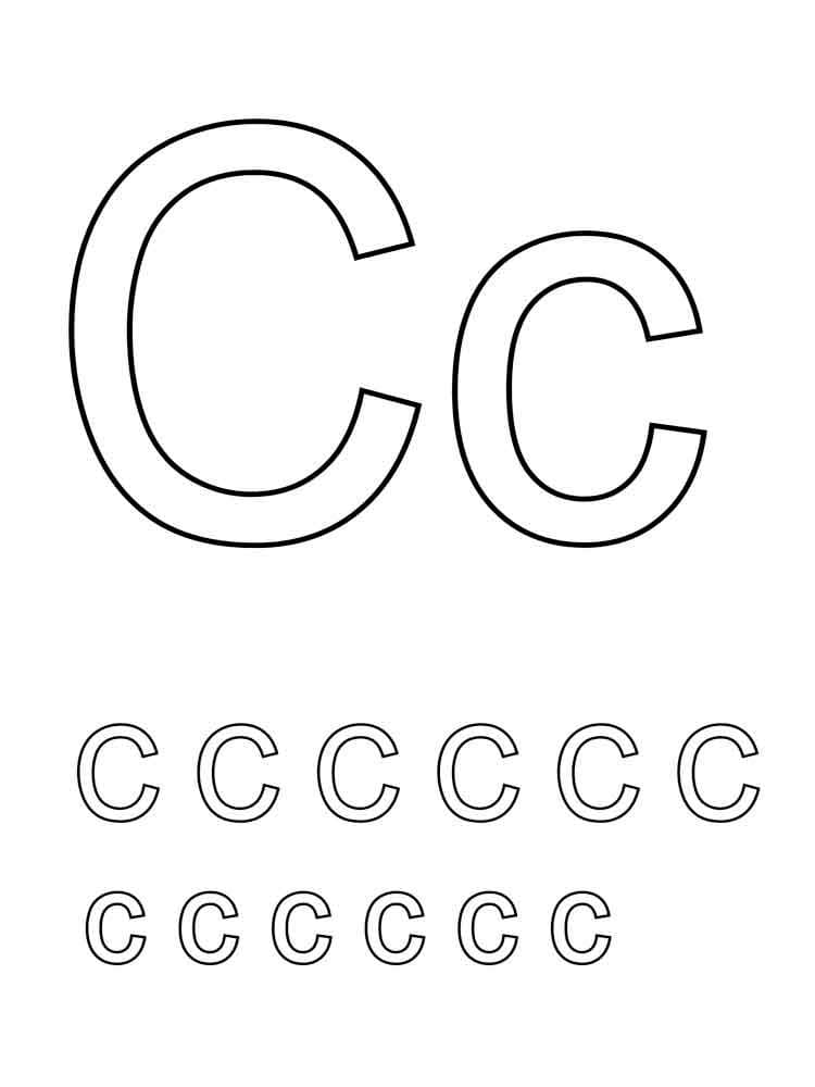 Free printable Letter C coloring page #194571 from Letters and Alphabet collection