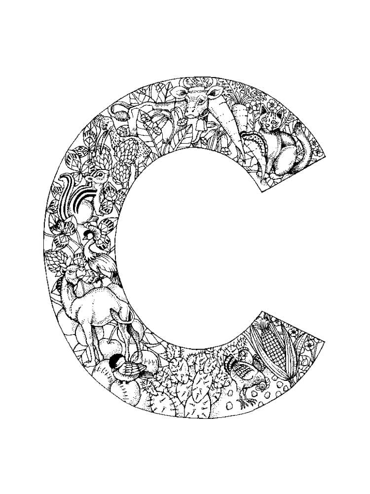 Free printable Letter C coloring page #194572 from Letters and Alphabet collection Free printable Letter C coloring page #194572 from Letters and Alphabet collection