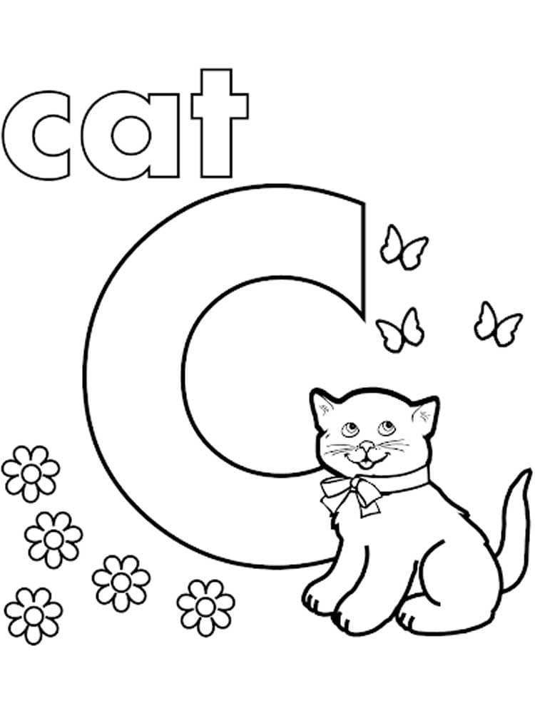 Free printable Letter C coloring page #194573 from Letters and Alphabet collection