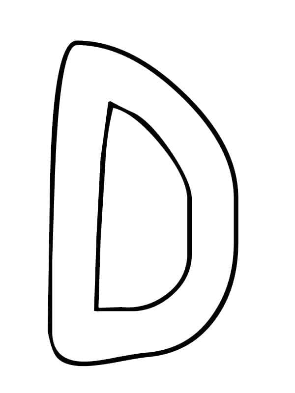 Free printable Letter D coloring page #194579 from Letters and Alphabet collection