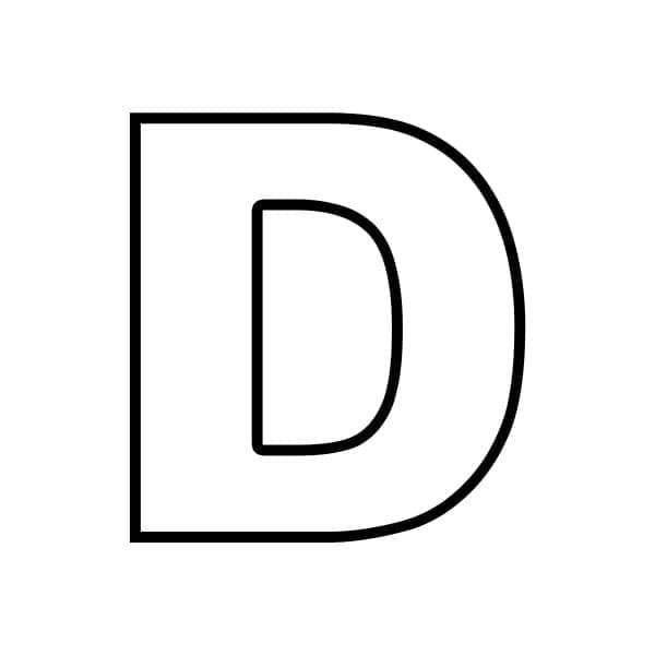 Free printable Letter D coloring page #194587 from Letters and Alphabet collection