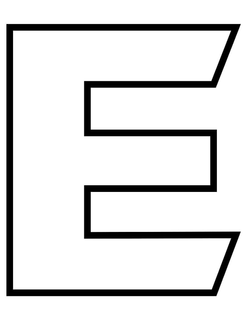 Free printable Letter E coloring page #194599 from Letters and Alphabet collection