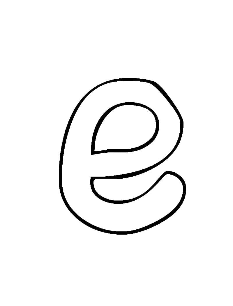Free printable Letter E coloring page #194601 from Letters and Alphabet collection