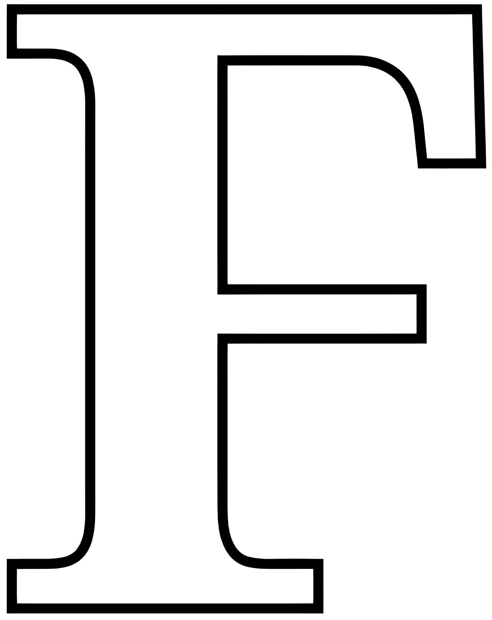 Free printable Letter F coloring page #194614 from Letters and Alphabet collection Free printable Letter F coloring page #194614 from Letters and Alphabet collection