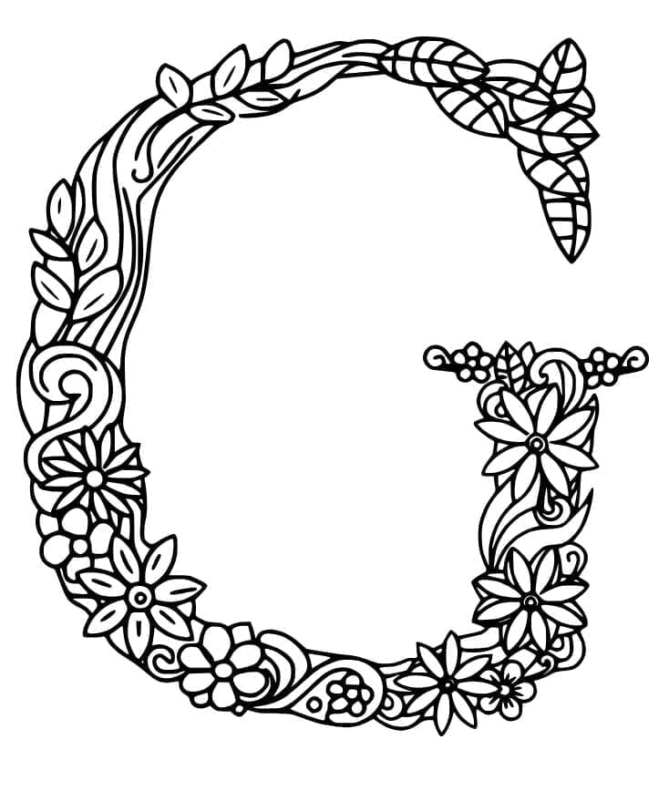 Free printable Letter G coloring page #194619 from Letters and Alphabet collection Free printable Letter G coloring page #194619 from Letters and Alphabet collection