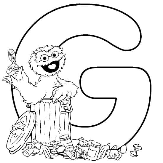 Coloring page: Letter G (Letters and Alphabet) #194620 - Free Printable Coloring Pages