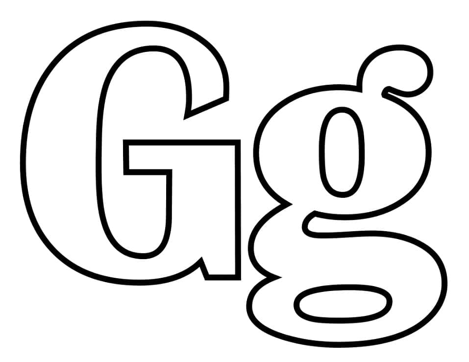 Free printable Letter G coloring page #194621 from Letters and Alphabet collection Free printable Letter G coloring page #194621 from Letters and Alphabet collection