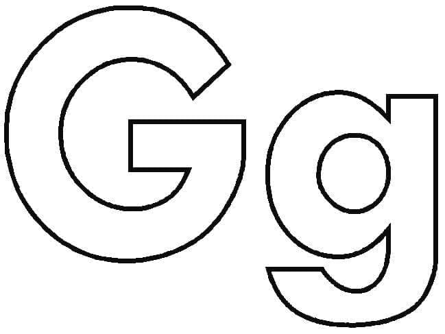 Free printable Letter G coloring page #194628 from Letters and Alphabet collection Free printable Letter G coloring page #194628 from Letters and Alphabet collection