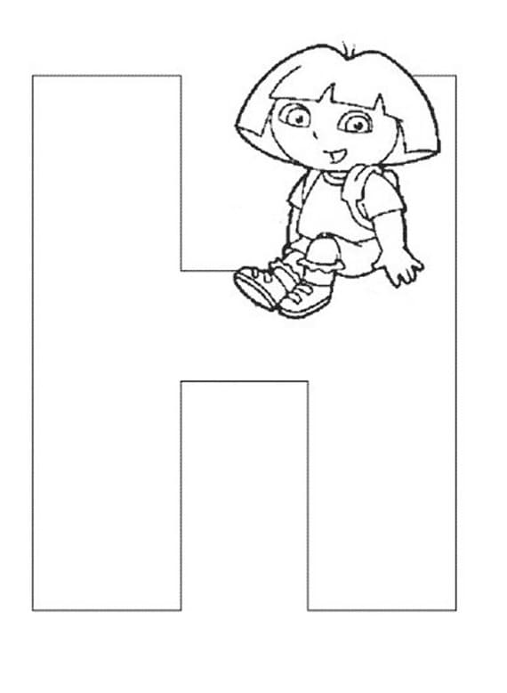 Free printable Letter H coloring page #194632 from Letters and Alphabet collection Free printable Letter H coloring page #194632 from Letters and Alphabet collection