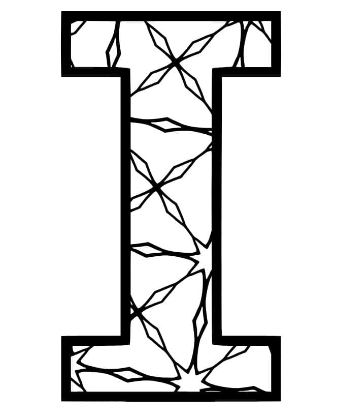 Free printable Letter I coloring page #194644 from Letters and Alphabet collection