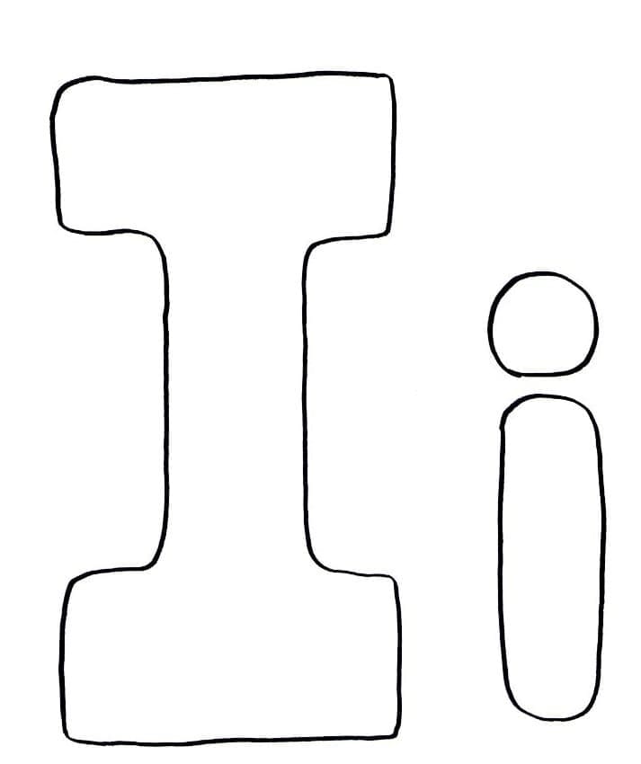 Free printable Letter I coloring page #194652 from Letters and Alphabet collection
