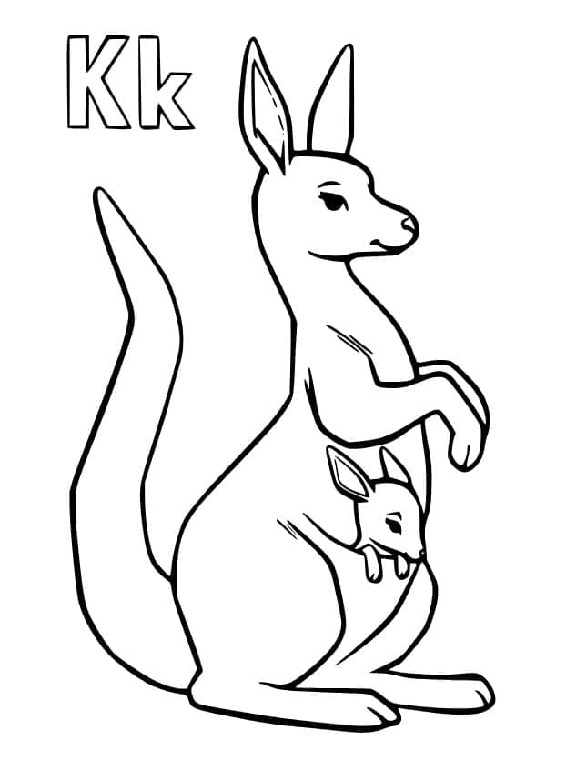 Free printable Letter K coloring page #194674 from Letters and Alphabet collection