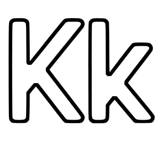 Free printable Letter K coloring page #194676 from Letters and Alphabet collection