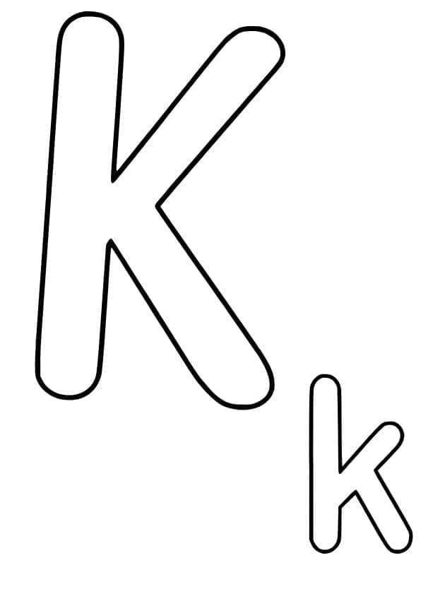 Free printable Letter K coloring page #194678 from Letters and Alphabet collection