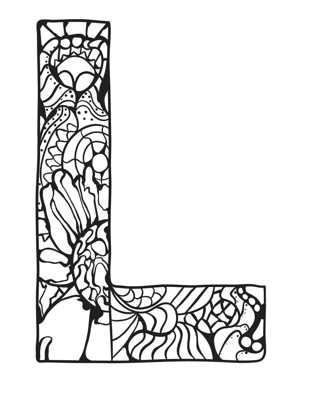 Free printable Letter L coloring page #194682 from Letters and Alphabet collection