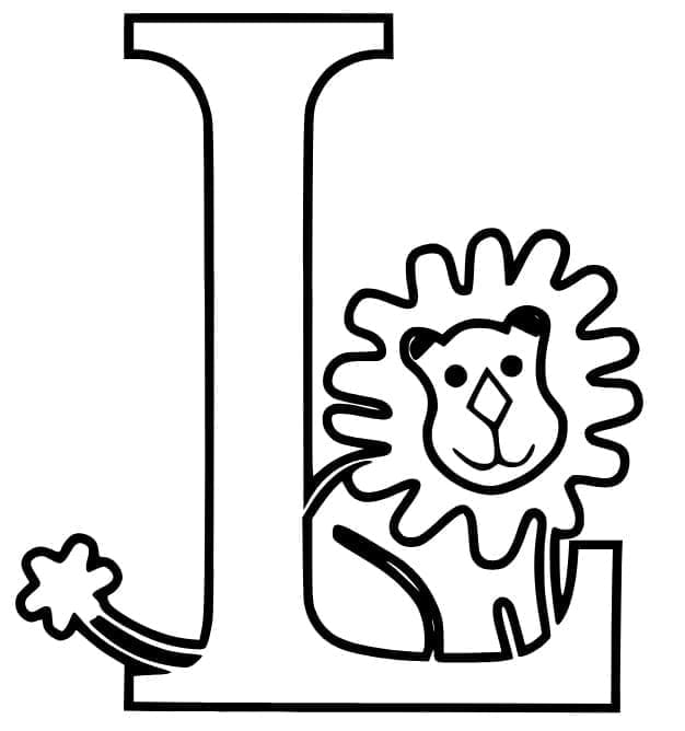 Free printable Letter L coloring page #194690 from Letters and Alphabet collection